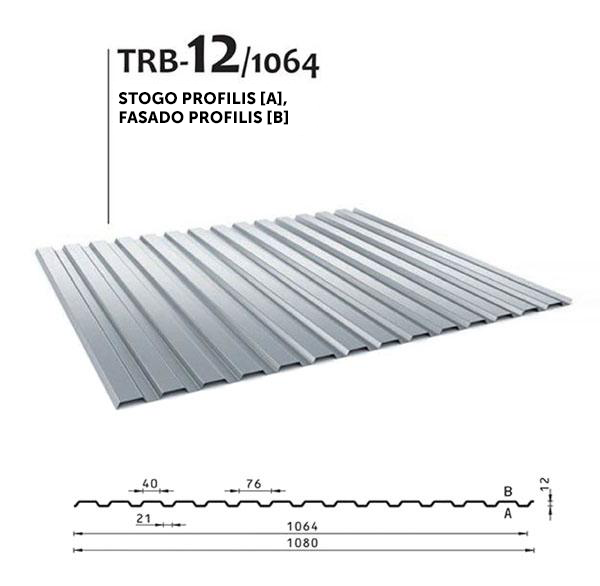 Trapecinis profilis TRB 12/1064 Trapecinis profilis TRB 12/1064